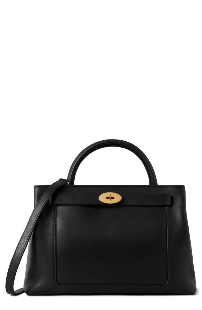 Mulberry Medium Islington Silky Calfskin Leather Satchel in Black Cover