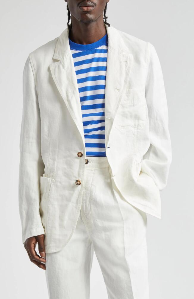 Drake's Mk. I Linen Games Sport Coat in Oyster Cover