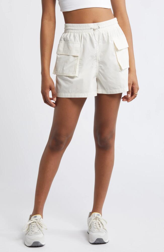 BP. Cotton Poplin Cargo Shorts in White Whisper Cover