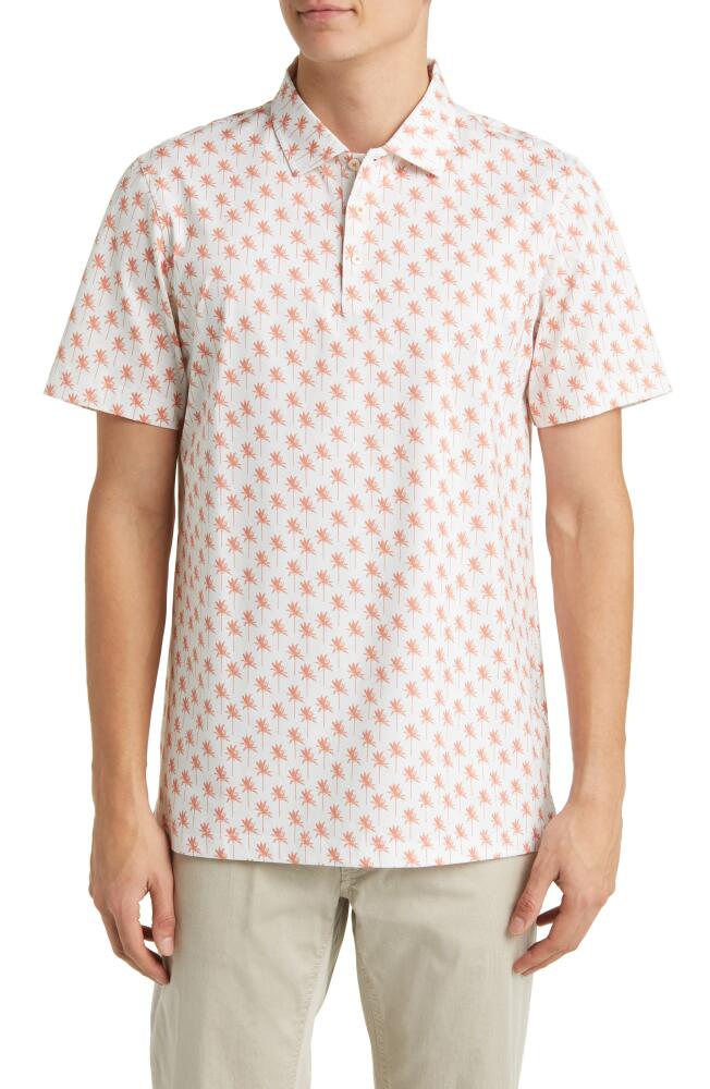 Bugatchi Victor OoohCotton Palm Print Polo in Chalk Cover