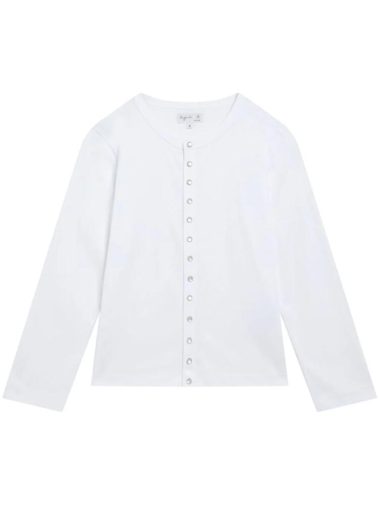 agnès b. Le Petit cotton cardigan - White Cover