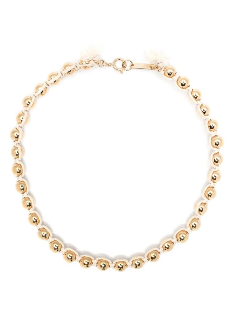 ISABEL MARANT ball-chain knotted necklace - Neutrals Cover