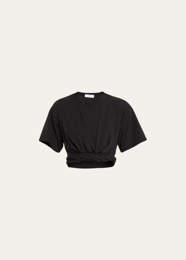 A.L.C. Mimi Cropped Twist-Hem Tee Cover