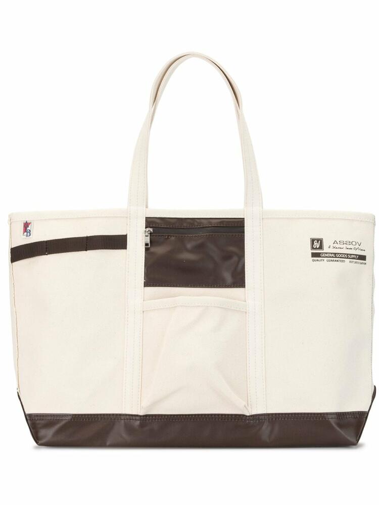 As2ov Alberton canvas tote bag - Neutrals Cover