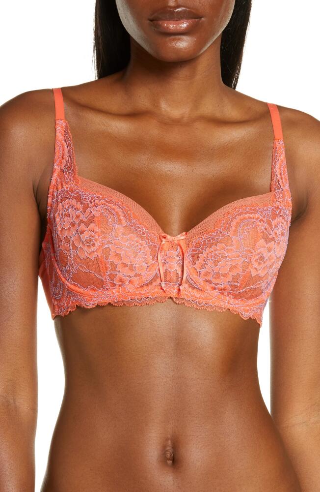 Skarlett Blue Minx Underwire Balconette Bra in Summer Coral /Jubilee Cover