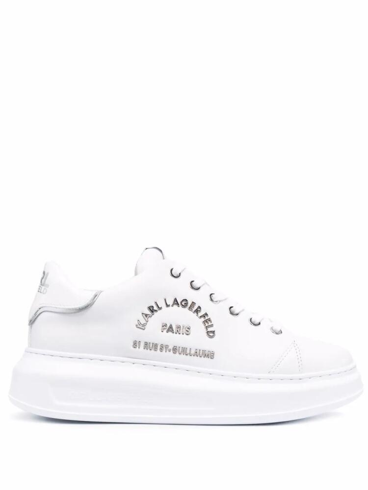 Karl Lagerfeld logo low-top sneakers - White Cover