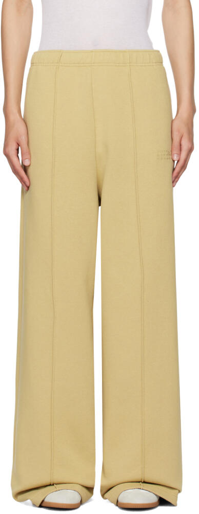 MM6 Maison Margiela Tan Pinched Seam Sweatpants Cover