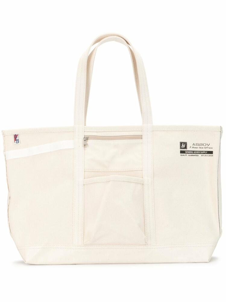 As2ov Alberton canvas tote bag - Neutrals Cover