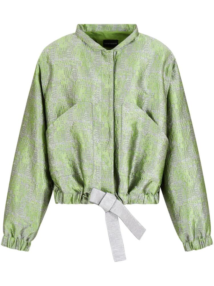 Emporio Armani jacquard bomber jacket - Green Cover