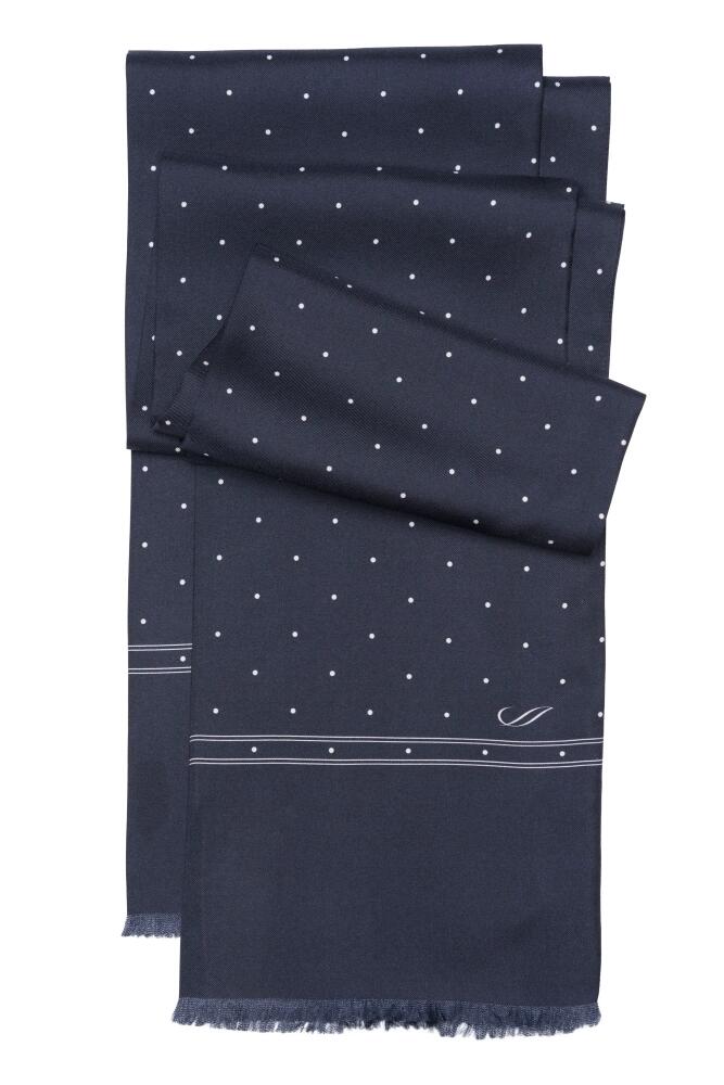 Elizabetta Savona - Slim Silk Scarf for Men in Midnight Blue Cover