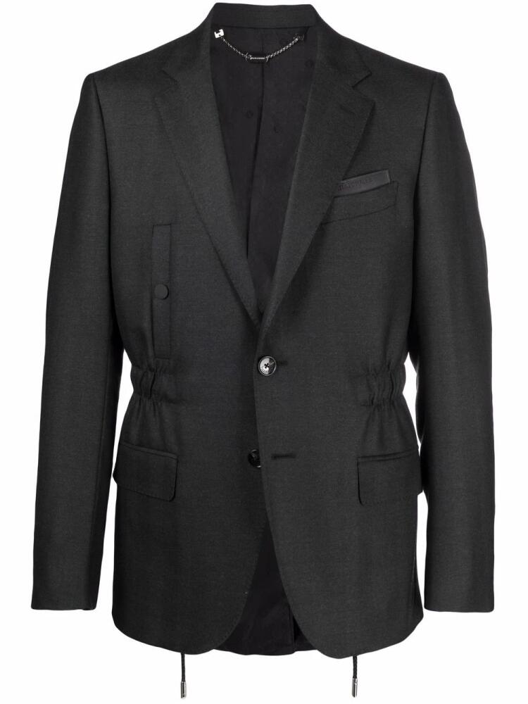 Billionaire single-breasted fitted blazer - Grey Cover