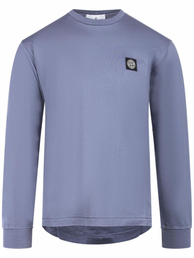 Stone Island logo-patch sweatshirt - Purple Cover