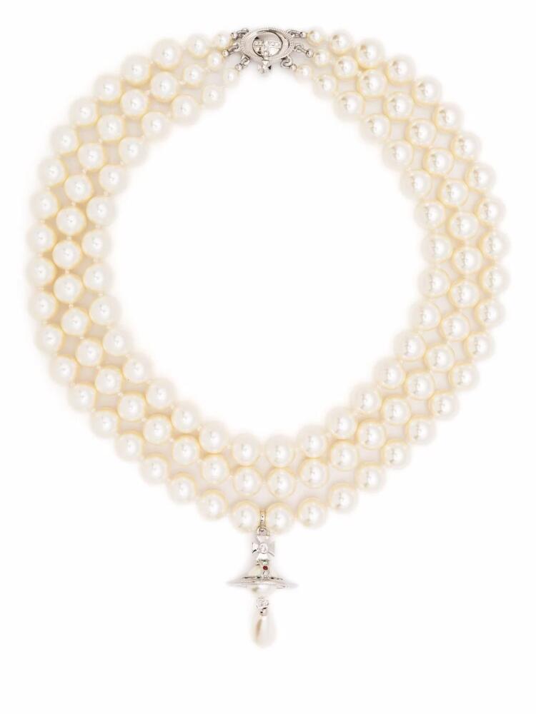 Vivienne Westwood three-row pearl choker necklace - White Cover