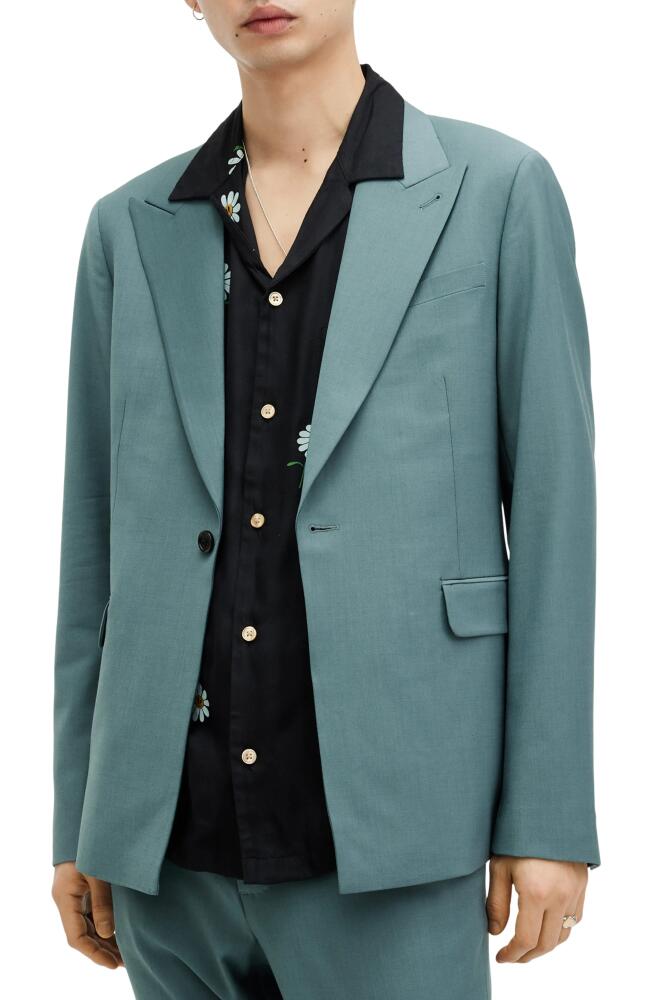 AllSaints Moad Sport Coat in Petrol Blue Cover