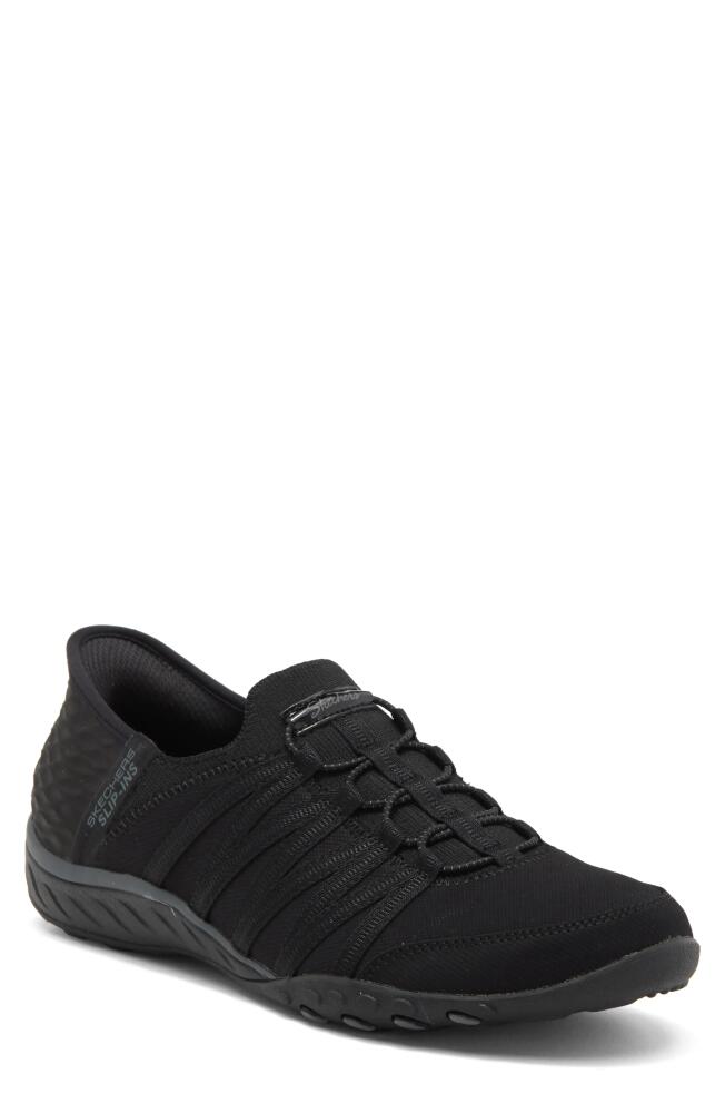 SKECHERS Breathe Easy Roll with Me Sneaker in Black Cover