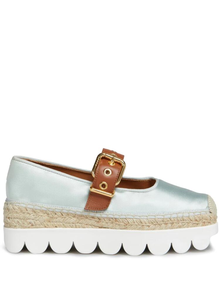 Marni buckle-fastening cotton espadrilles - Blue Cover