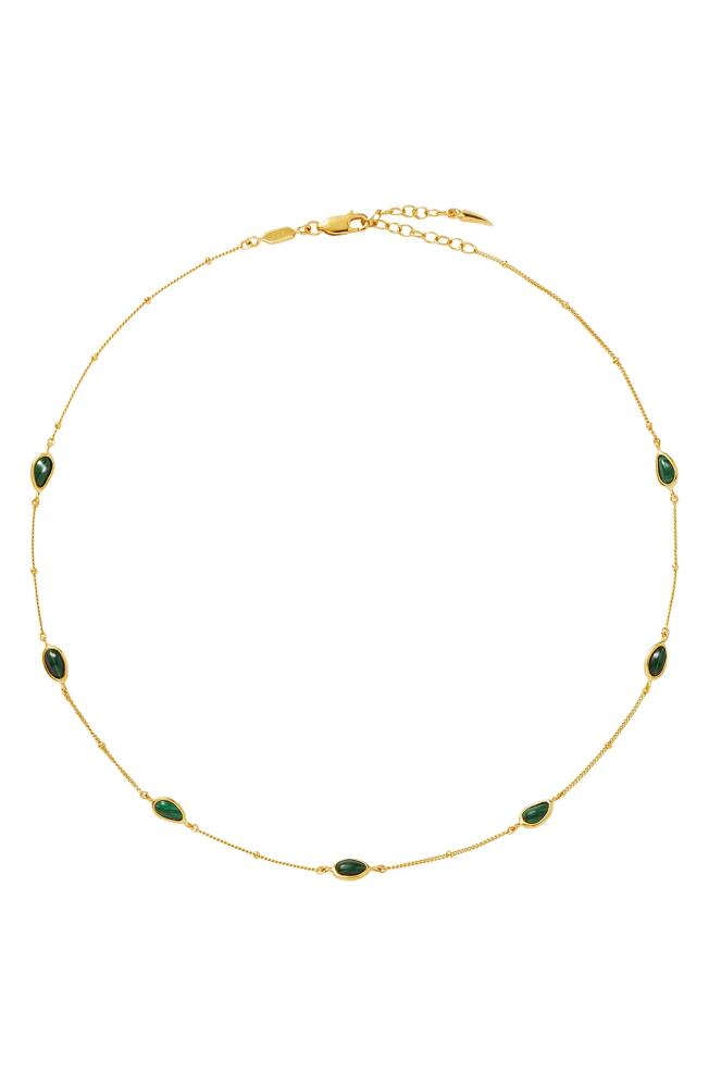 Missoma Malachite Station Choker in Gold Cover