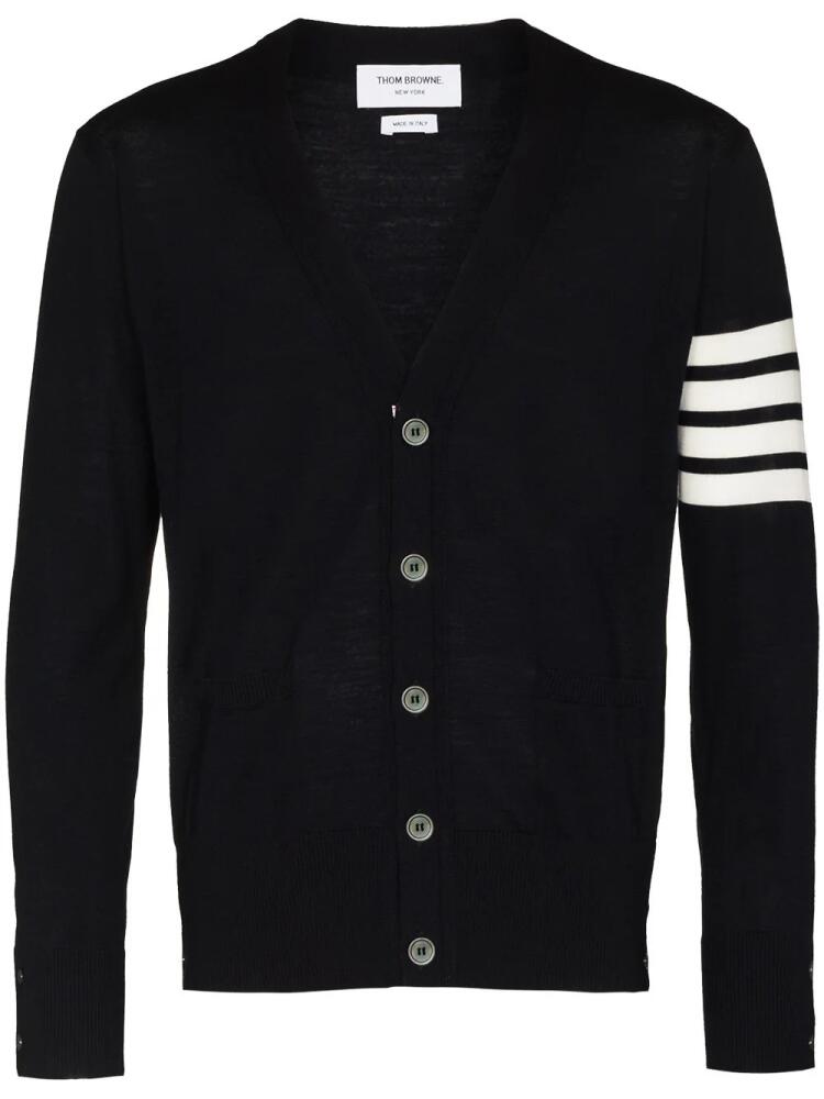 Thom Browne classic V-neck cardigan - Blue Cover