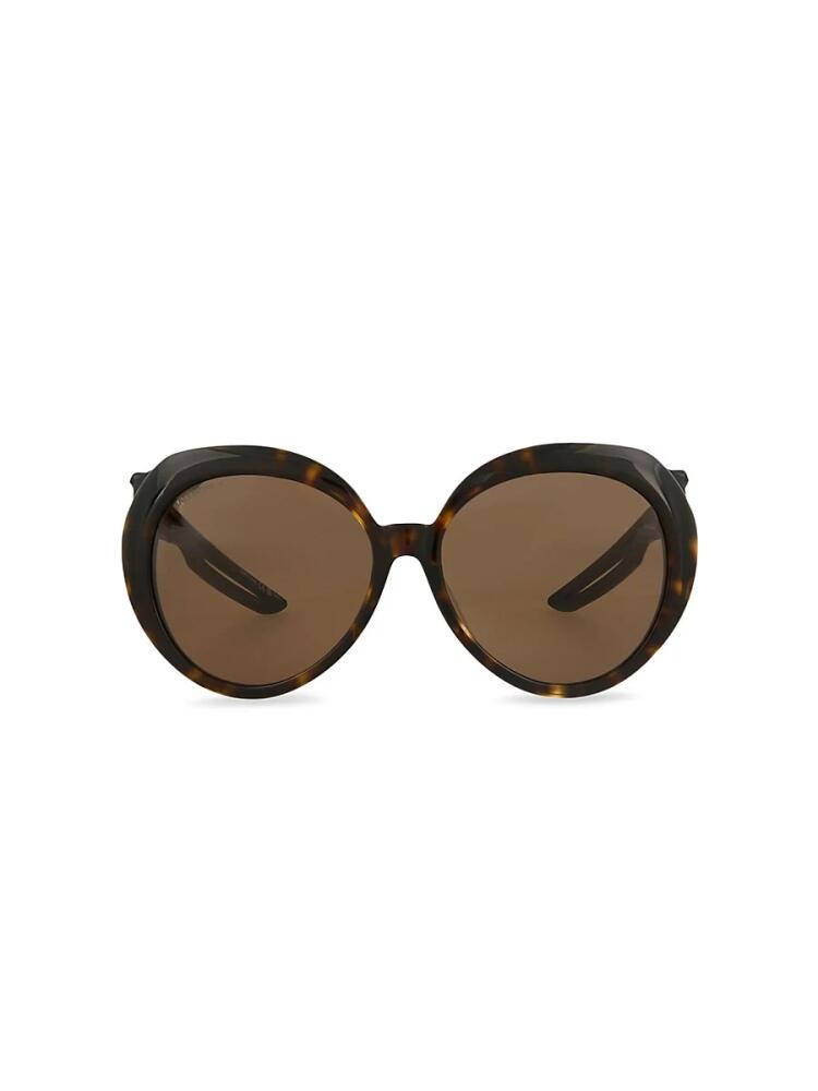 Balenciaga Women's Best 56MM Round Sunglasses - Havana Black Cover