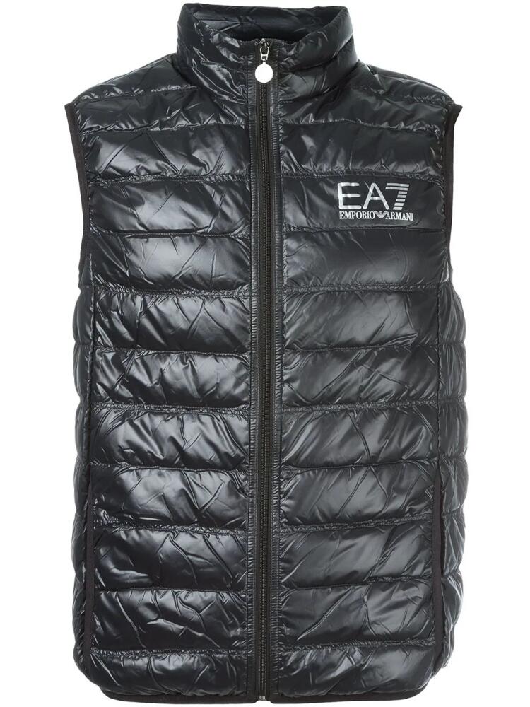 Ea7 Emporio Armani sleeveless zip up jacket - Black Cover