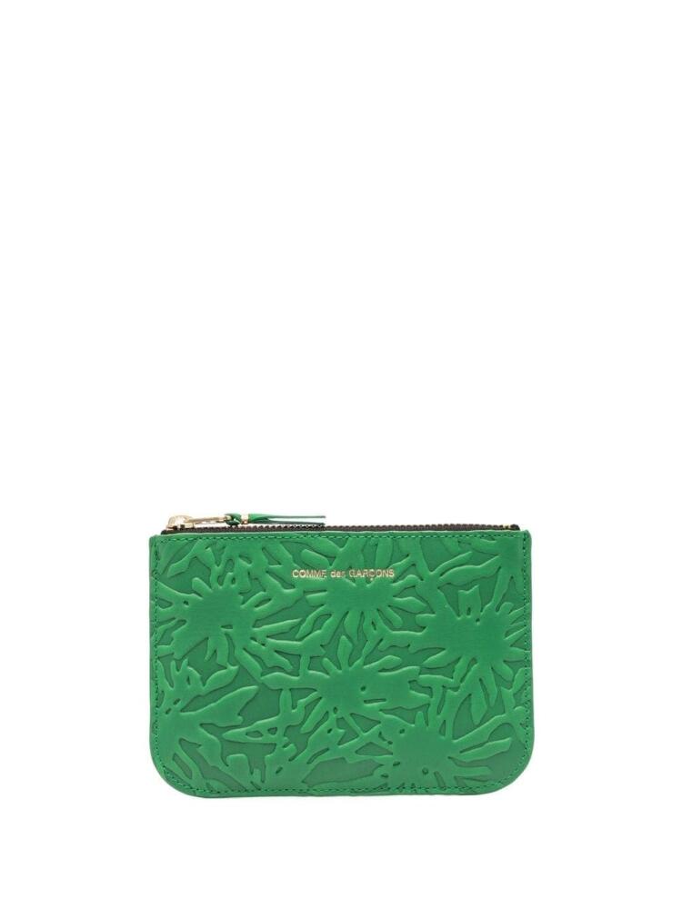 Comme Des Garçons Wallet embossed leather wallet - Green Cover