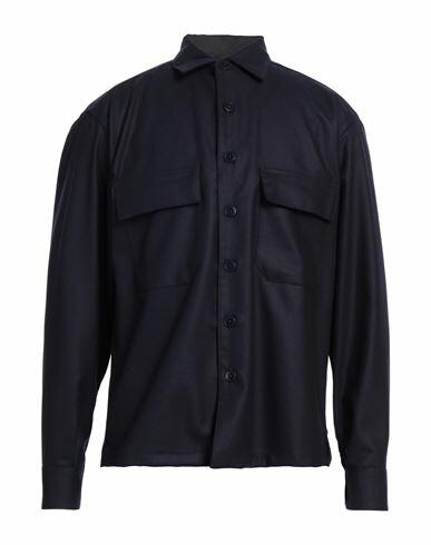 Costumein Man Shirt Midnight blue Virgin Wool Cover