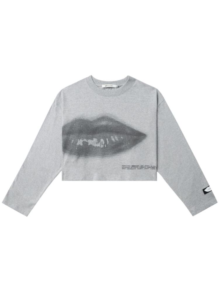 SJYP graphic-print t-shirt - Grey Cover