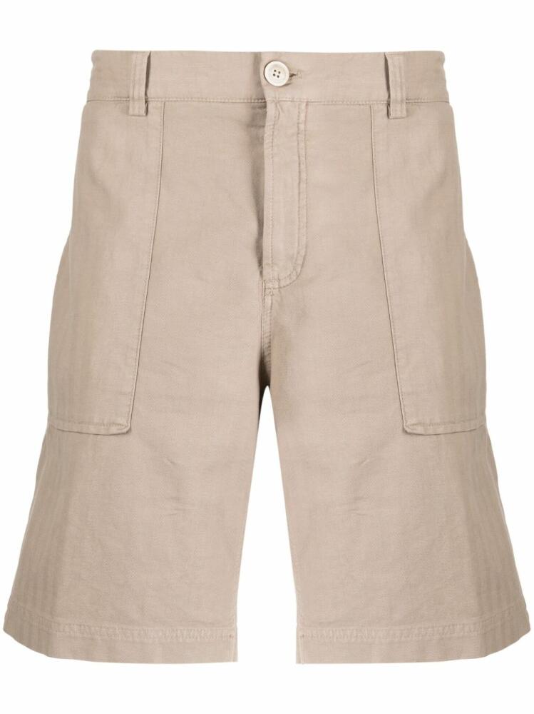 Brunello Cucinelli knee-length cotton shorts - Brown Cover