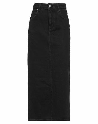 Maje Woman Denim skirt Black Cotton, Elastane Cover