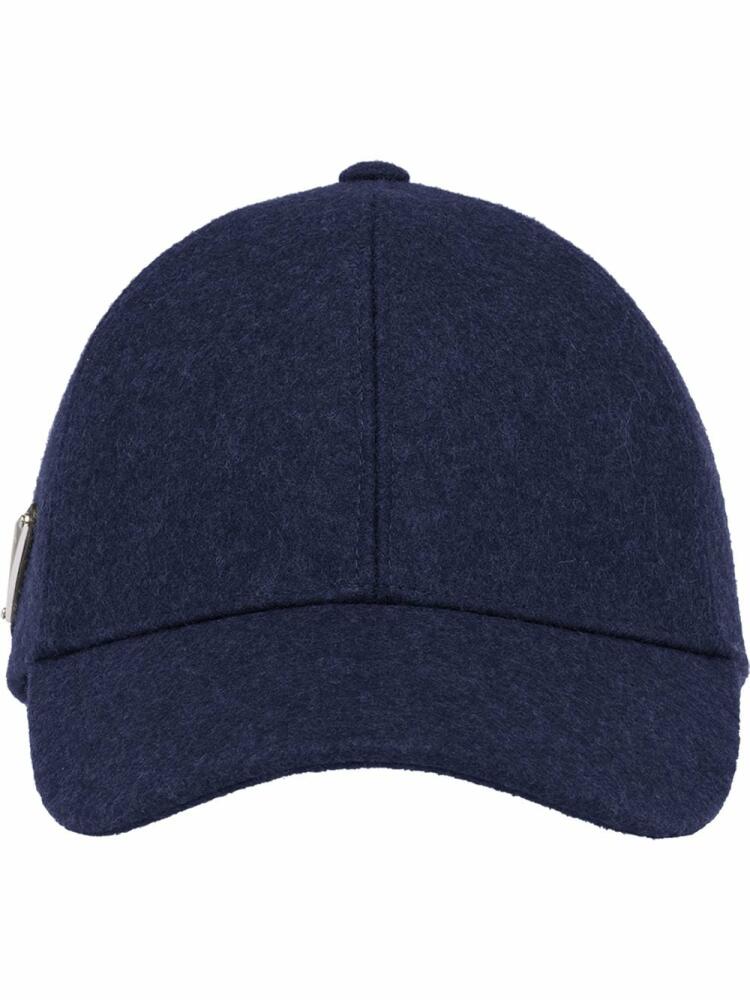 Prada logo plaque cap - Blue Cover