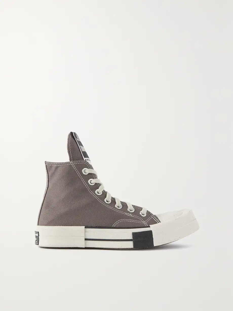 Rick Owens - + Converse + Drkshdw Turbodrk Chuck 70 Canvas High-top Sneakers - Neutrals Cover