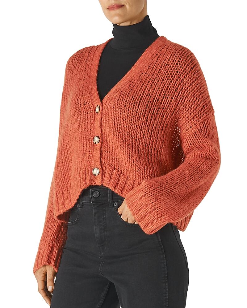 Whistles Merino Wool Cropped Cardigan Cover