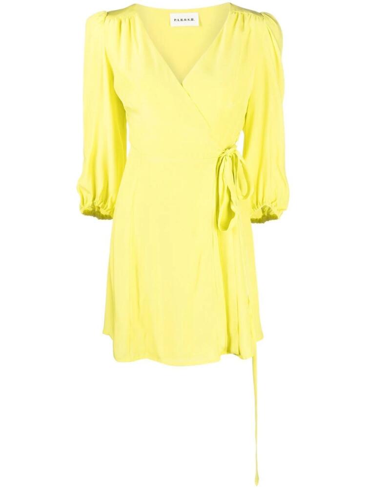 P.A.R.O.S.H. tied-waist mini dress - Yellow Cover