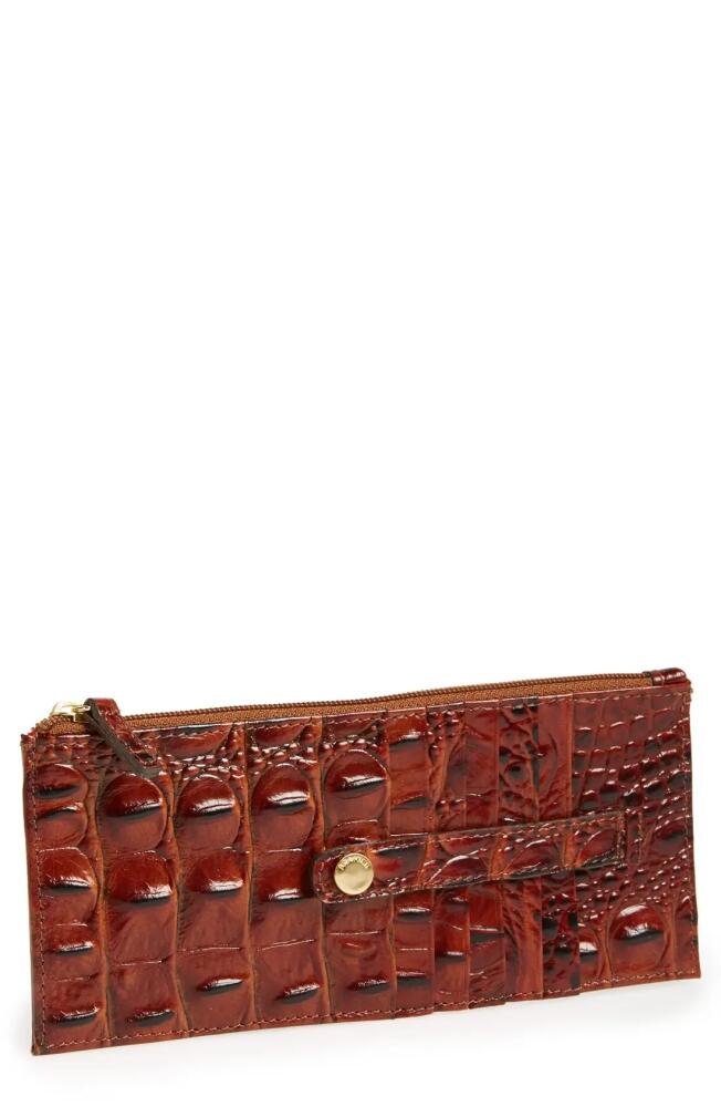 Brahmin 'Melbourne' Credit Card Wallet in Pecan Cover