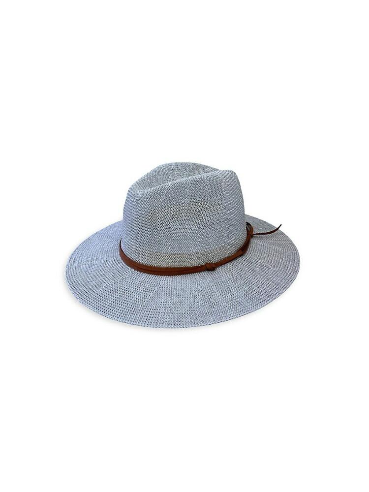 MARCUS ADLER Women's Packable Panama Hat - Sky Blue Cover