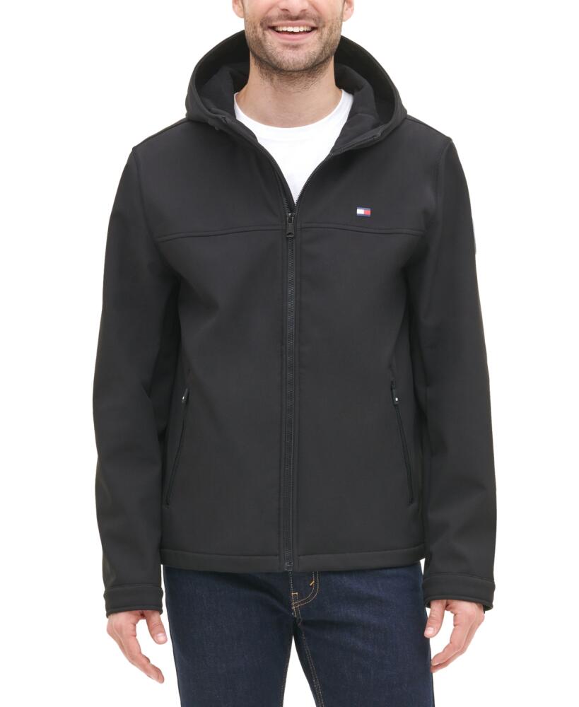 Tommy Hilfiger Men's Hooded Soft-Shell Jacket, Created for Macy's - Black Cover