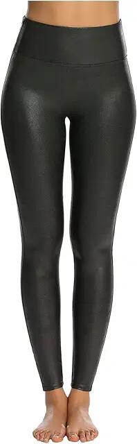 Spanx SPANX Faux Leather Leggings for Women Tummy Control (Black) Women's Casual Pants Cover