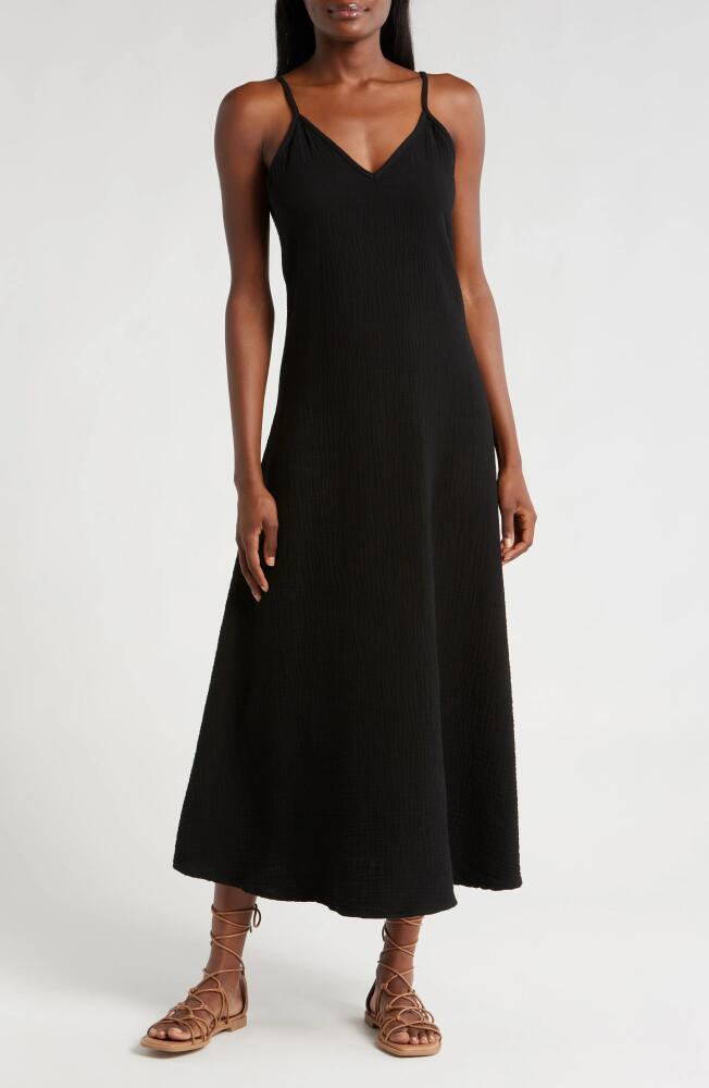 Nordstrom V-Neck Cover-Up Maxi Dress in Black Cover