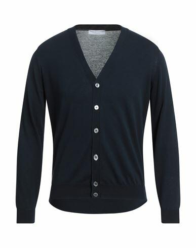 Filippo De Laurentiis Man Cardigan Midnight blue Cotton Cover