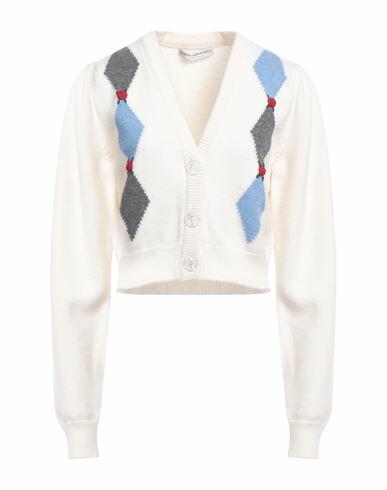 Alessandra Rich Woman Cardigan Off white Wool Cover