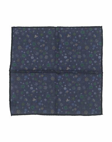 Canali Man Scarf Navy blue Wool Cover