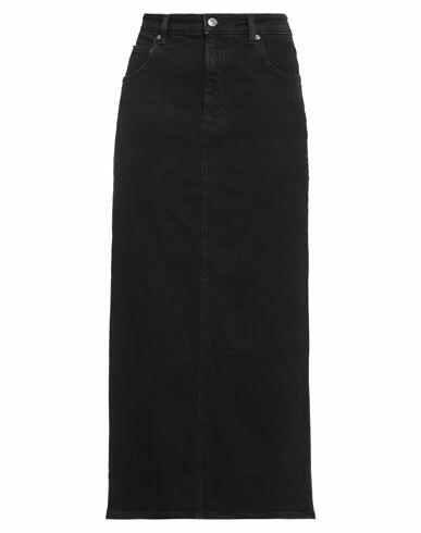 Maje Woman Denim skirt Black Cotton, Elastane Cover