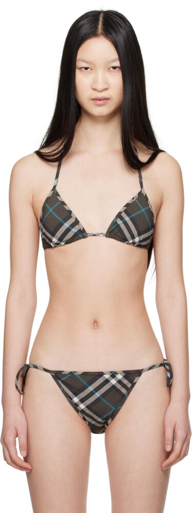 Burberry Brown Check Bikini Top Cover