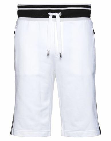 Dolce & gabbana Man Shorts & Bermuda Shorts White Cotton, Silk, Elastane Cover