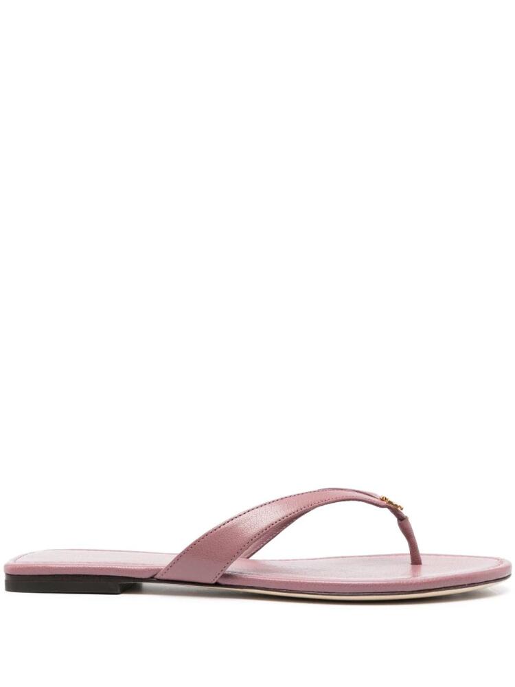 Tory Burch Capri logo-plaque flip-flops - Pink Cover