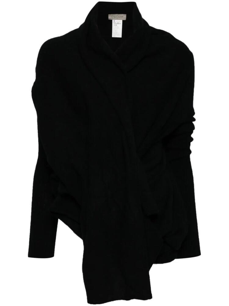 Yohji Yamamoto asymmetricdraped cardigan - Black Cover