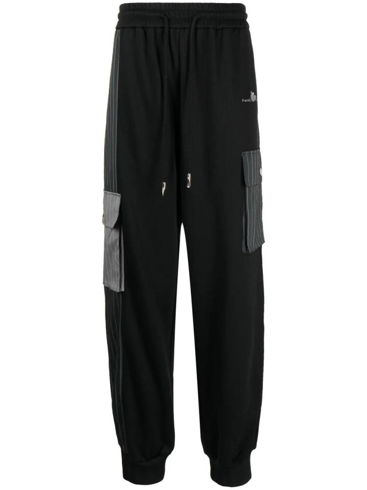 Feng Chen Wang cargo panelled trousers - Black Cover