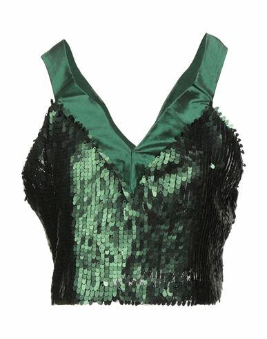 Siste's Woman Top Dark green Polyester Cover