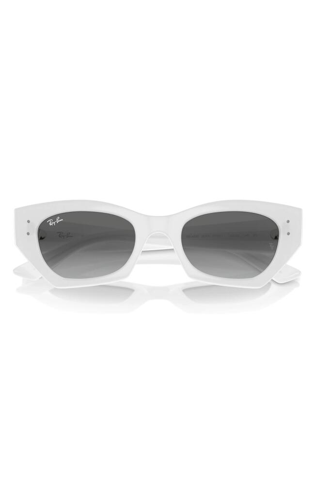 Ray-Ban Zena 49mm Irregular Butterly Sunglasses in Grey Flash Cover