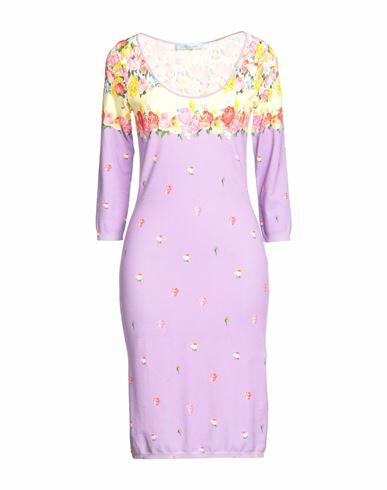 Blumarine Woman Midi dress Lilac Viscose, Elastane Cover